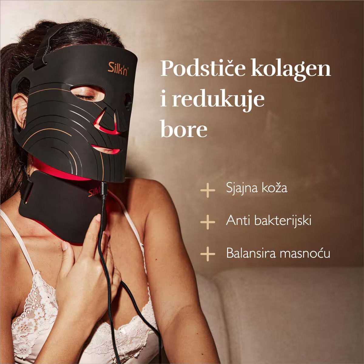 Led maska za negu kože lica i vrata Silk’n Dual LED Set